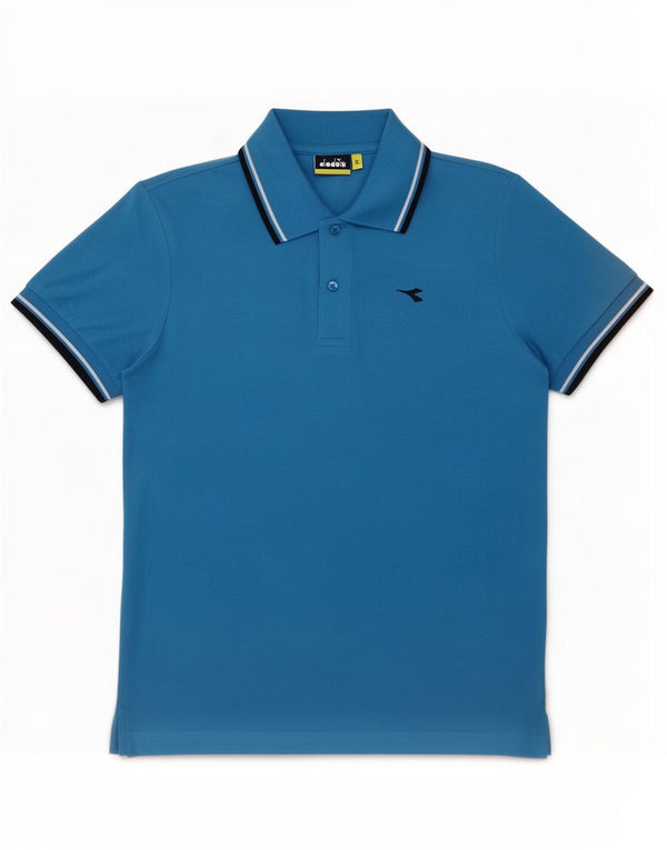 Diadora Polo Hombre Small Azul Algodón