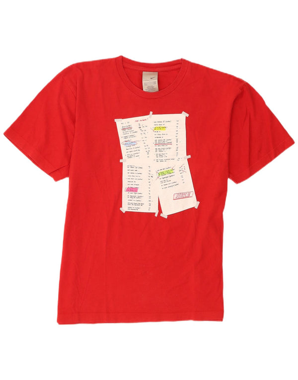 Nike - Camiseta con gráfico regular para hombre, talla grande, algodón rojo