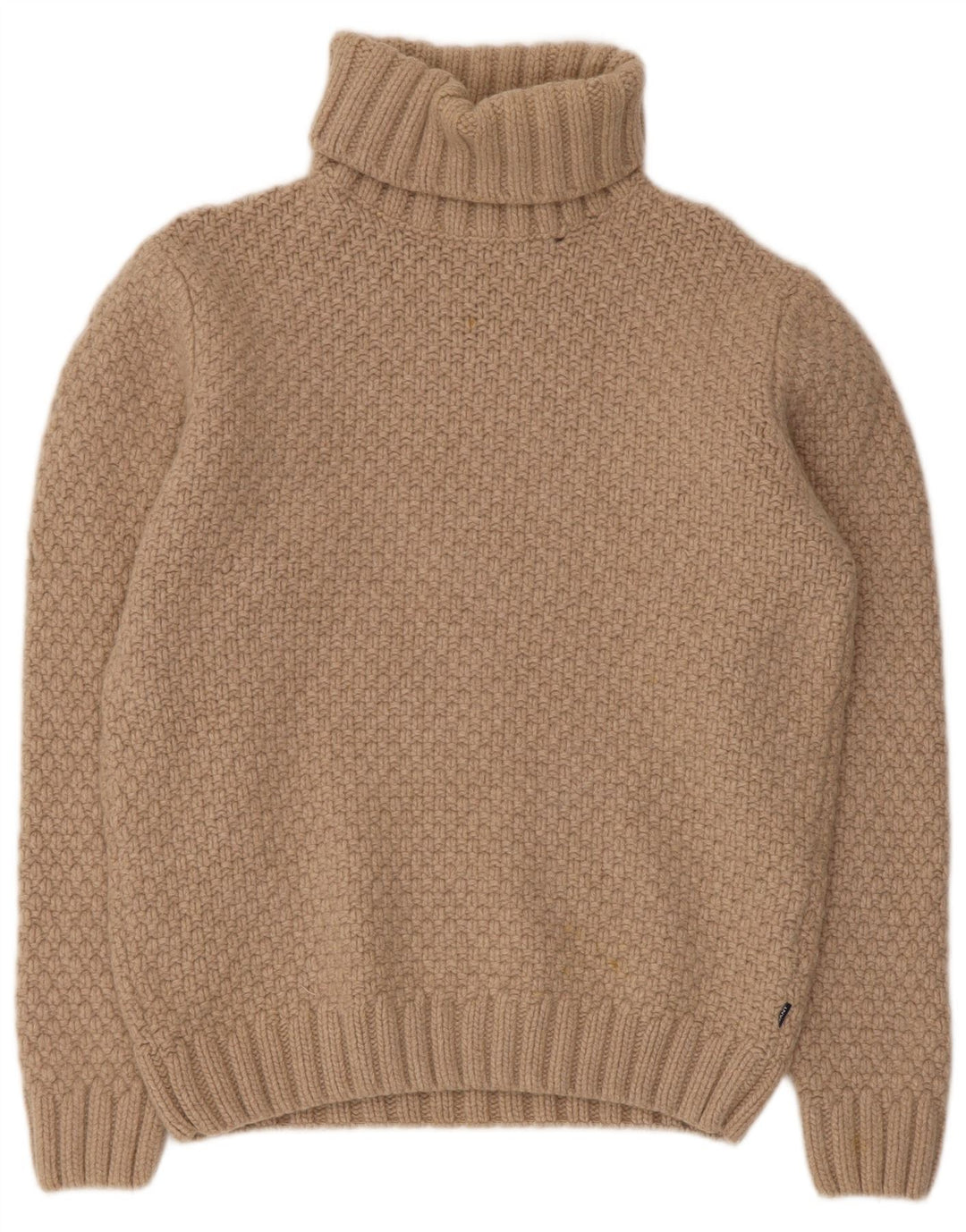 Gant Suéter tipo jersey con cuello vuelto para mujer UK 46 Large Beige Wool