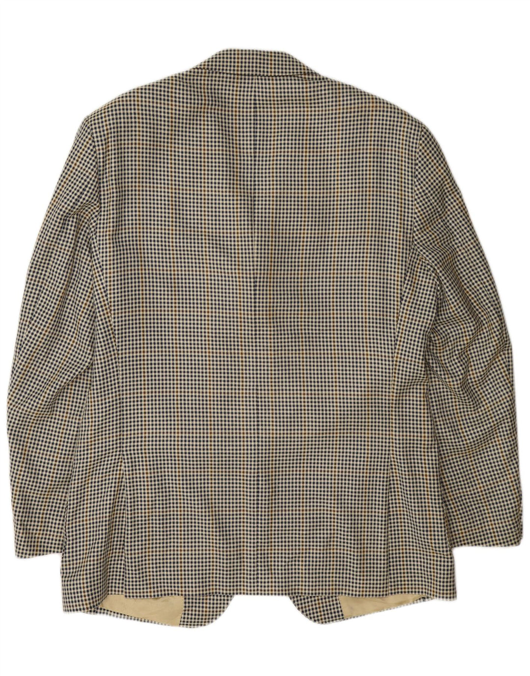 Massimo Dutti Chaqueta Blazer De 3 Botones Para Hombre UK 40 Large Beige Houndstooth