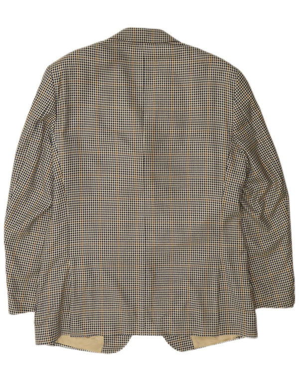 Massimo Dutti Chaqueta Blazer De 3 Botones Para Hombre UK 40 Large Beige Houndstooth