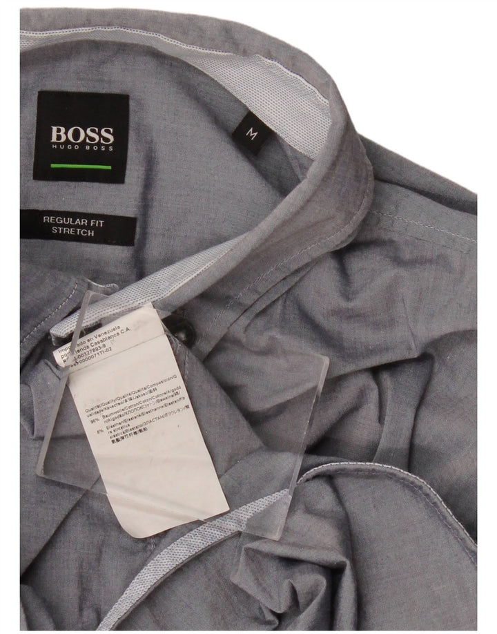 Camisa HUGO BOSS Hombre Regular Fit Algodón Azul Marino Medio