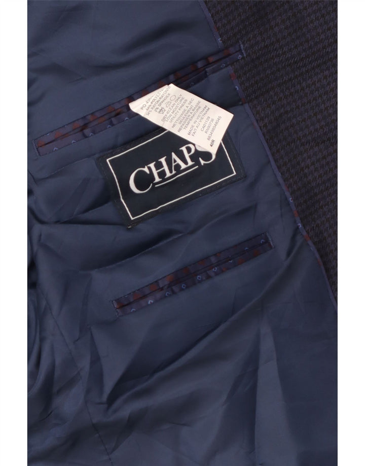 Chaps Chaqueta tipo blazer de 2 botones para hombre UK 40 Medium Azul marino Pata de gallo