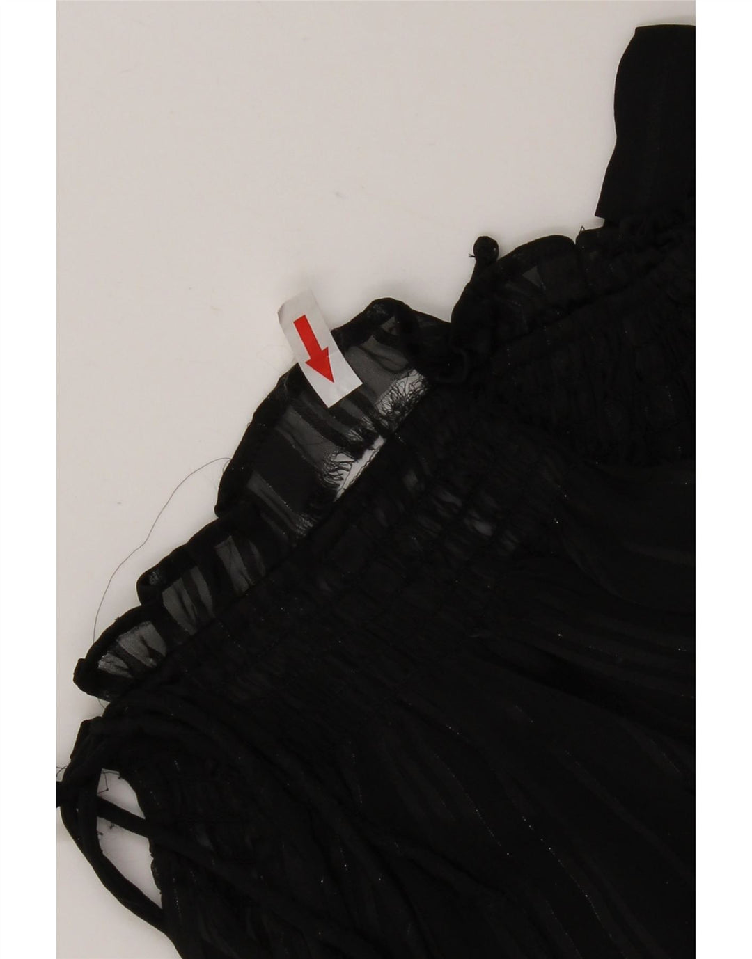 Marks & Spencer Top extragrande transparente de manga larga para mujer UK 6 XS Negro