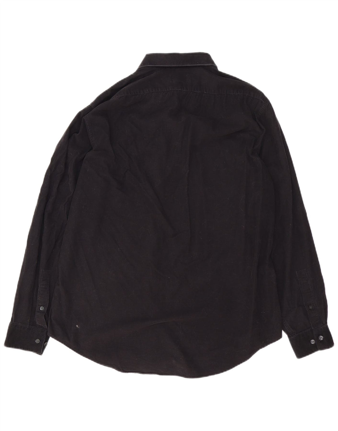 Calvin Klein Camisa de pana para hombre Talla 16 1/2 Grande Algodón negro