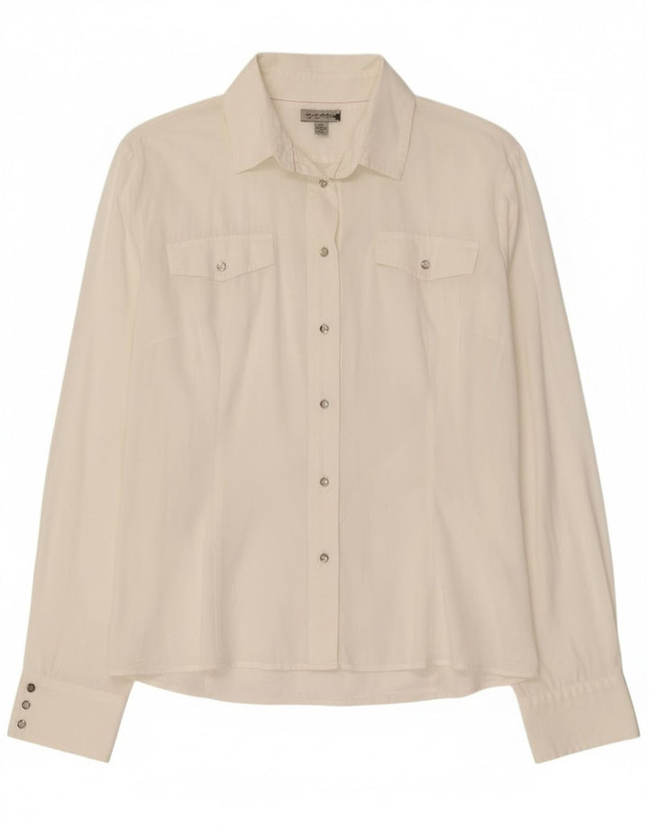Murphy & Nye Blusa camisera para mujer UK 46 Grande Algodón blanco