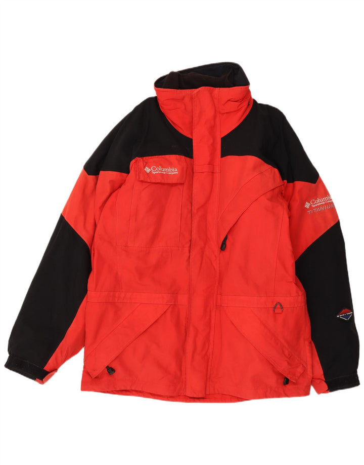Columbia Chaqueta de esquí gráfica para hombre Reino Unido 40 Grande Poliéster color rojo