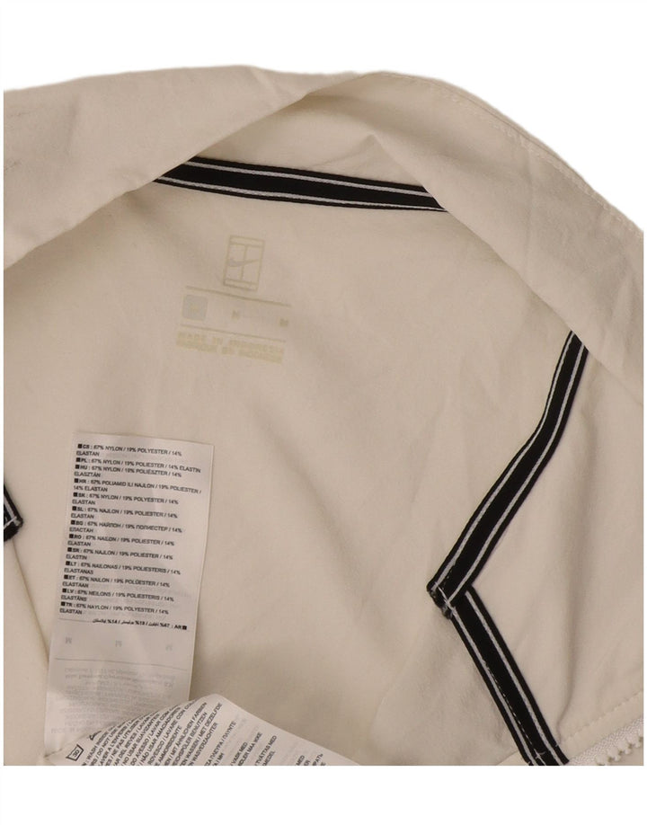 Nike - Chándal con cremallera y cuello para hombre, talla mediana, nailon blanco