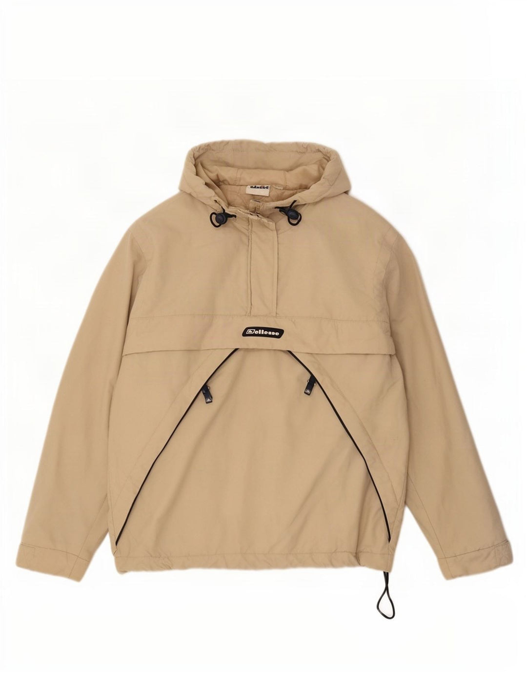Ellesse Chaqueta Anorak extragrande con capucha para mujer UK 10 Small Beige Poliéster