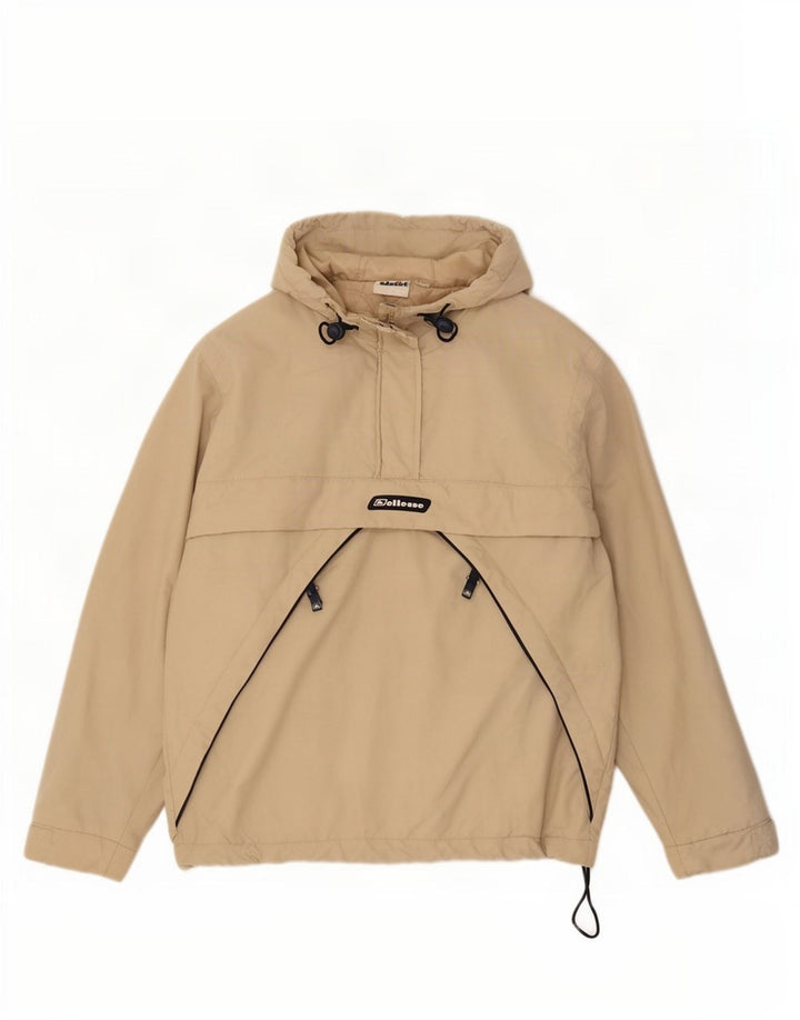 Ellesse Chaqueta Anorak extragrande con capucha para mujer UK 10 Small Beige Poliéster