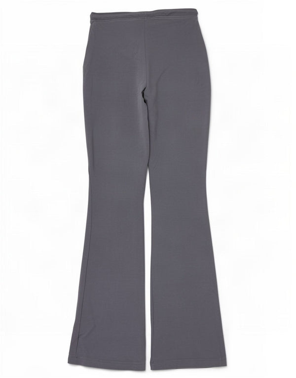 Zara Mujer Pantalón Chándal Acampanado UK 42 Algodón Gris Medio