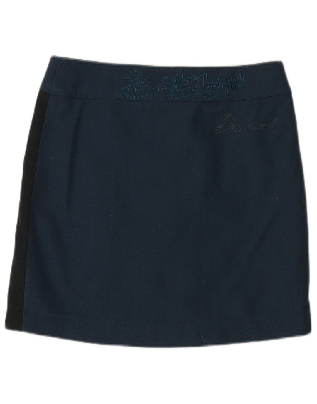Desigual Falda Acampanada para Mujer EU 38 Medium W32 Azul Marino Geométrico