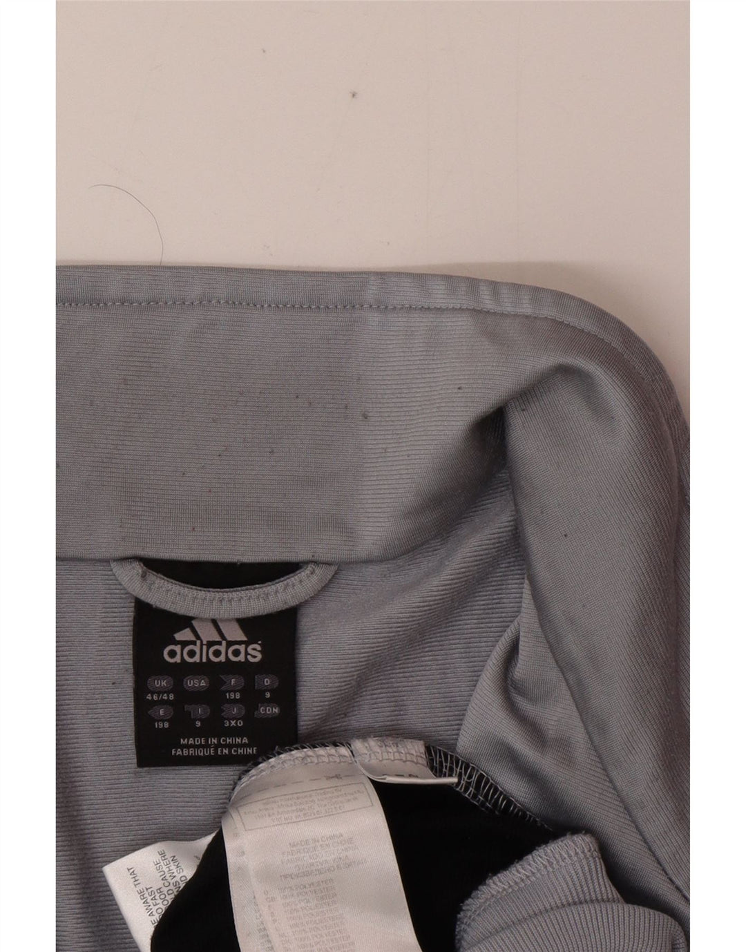 ADIDAS Chaqueta de chándal para hombre UK 46/48 XL Gris Poliéster