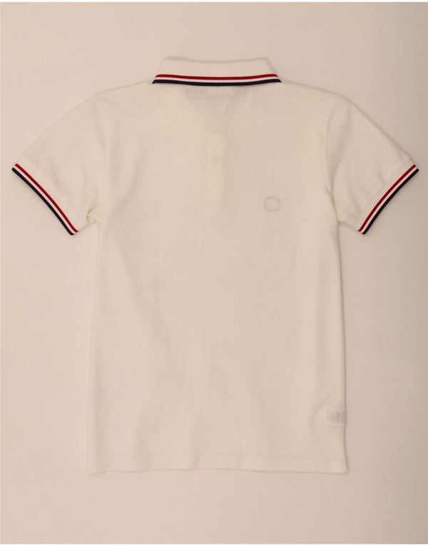 Polo de hombre Pretty Green de algodón a rayas blancas grandes