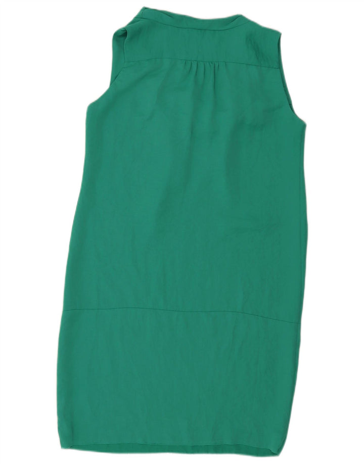 Zara Mujer Vestido Recto Sin Mangas UK 44 Verde Medio