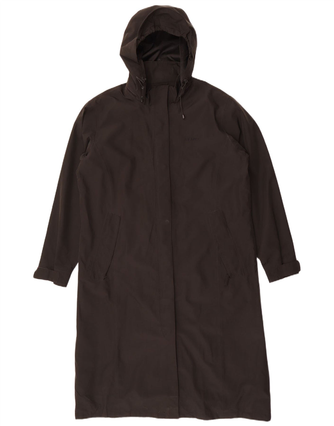 Rohan Chubasquero largo con capucha para mujer UK 46 Grande Poliéster negro
