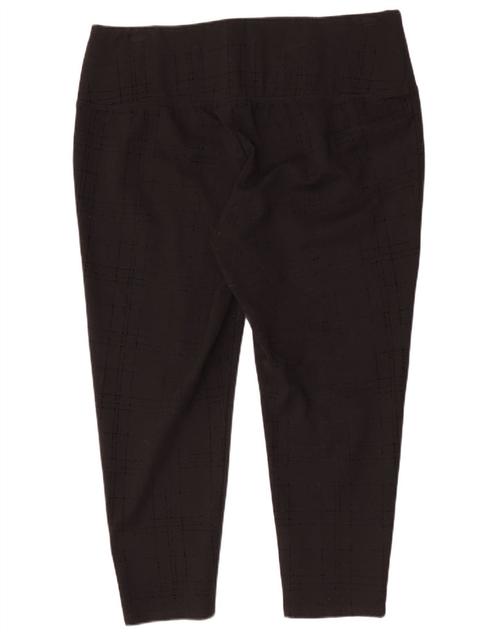 Marks & Spencer Leggings cortos autografiados para mujer UK 40 XL Black Check