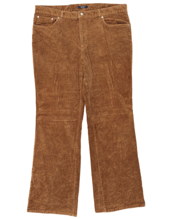 Chaps Pantalones de pana con corte de bota para mujer US 16 2XL W36 L30 Algodón beige