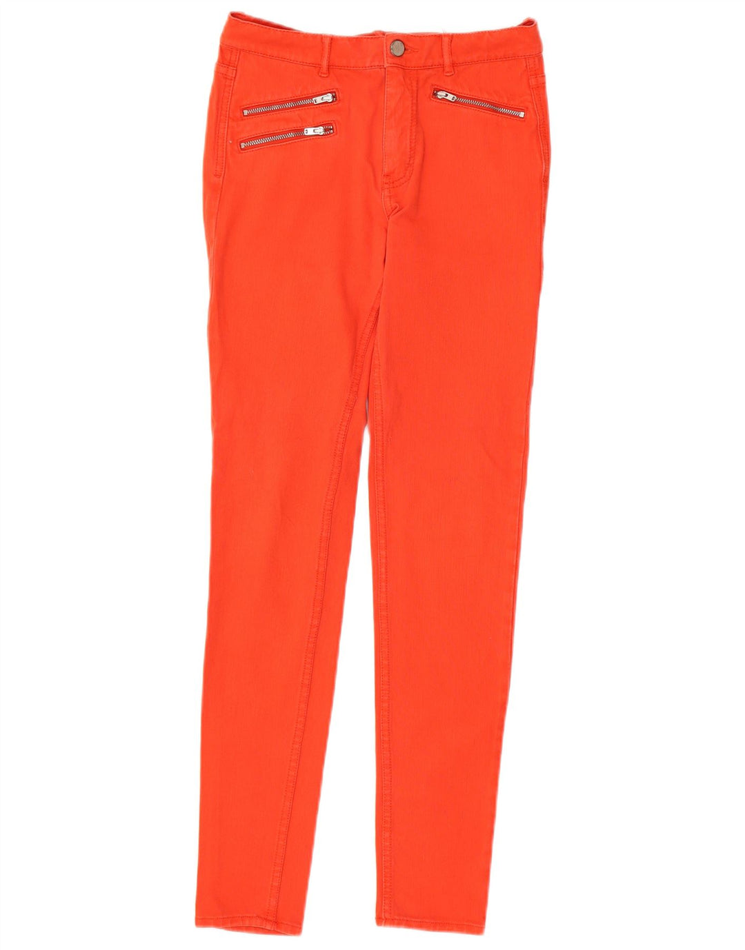 FRENCH CONNECTION Vaqueros pitillo para mujer UK 8 Small W25 L30 Algodón naranja