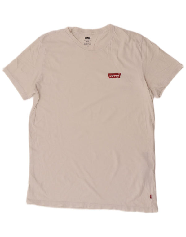 Levi's - Camiseta para hombre, talla grande, algodón blanco