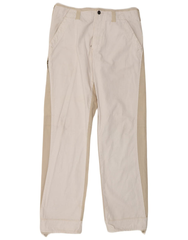 Murphy & Nye Pantalón chino recto para hombre W34 L34 Algodón color block blanco