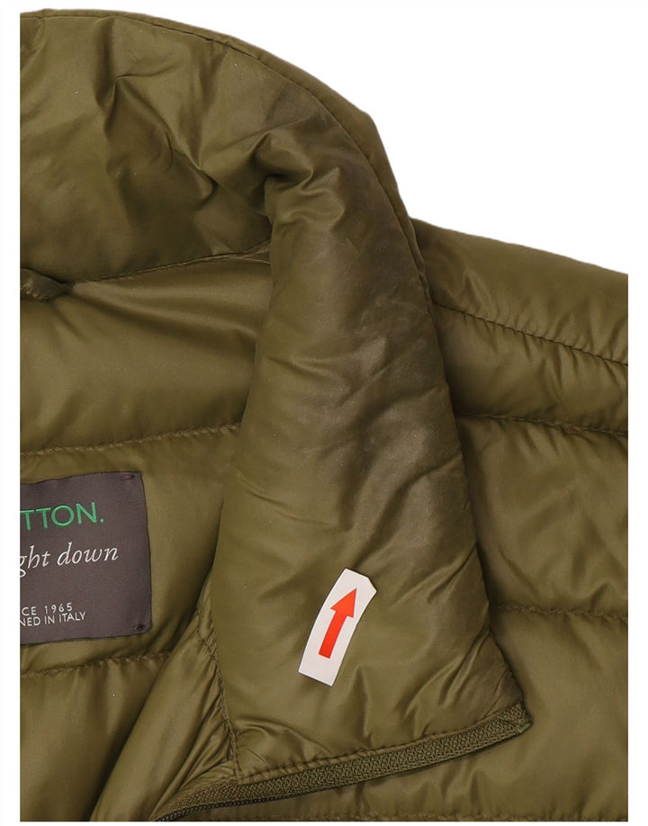 Benetton Chaqueta Acolchada Mujer UK 40 Small Verde
