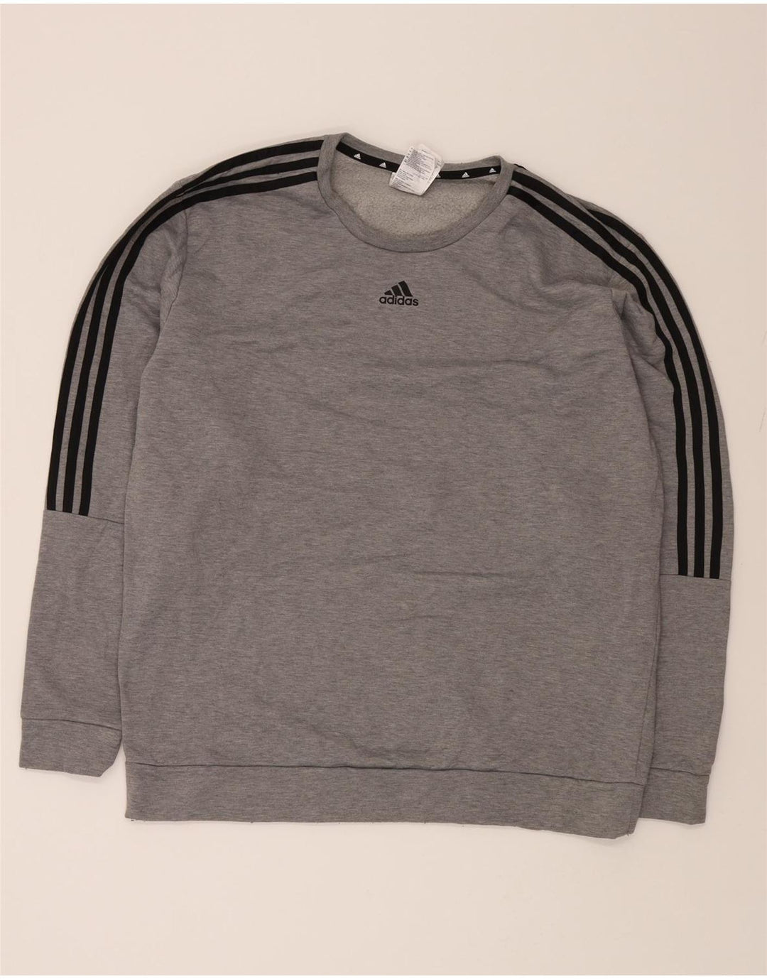 ADIDAS Mens Sweatshirt Jumper XL Grey Polyester Vintage Adidas and Second-Hand Adidas from Messina Hembry 