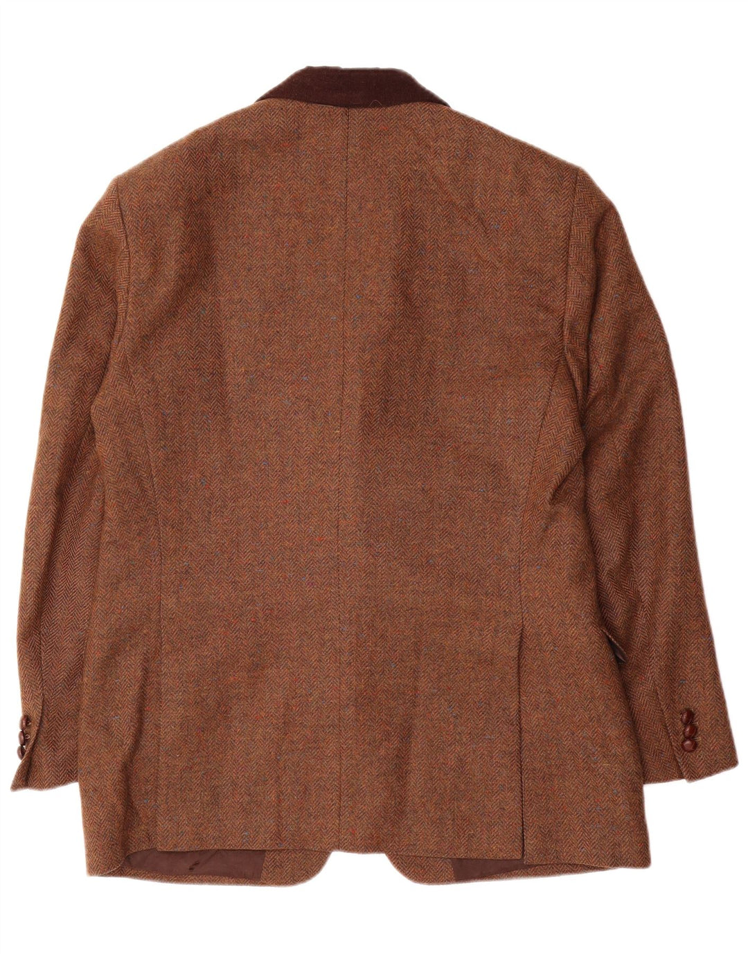 John Molloy Chaqueta tipo blazer de 3 botones para hombre EU 52 XL Lana en espiga marrón