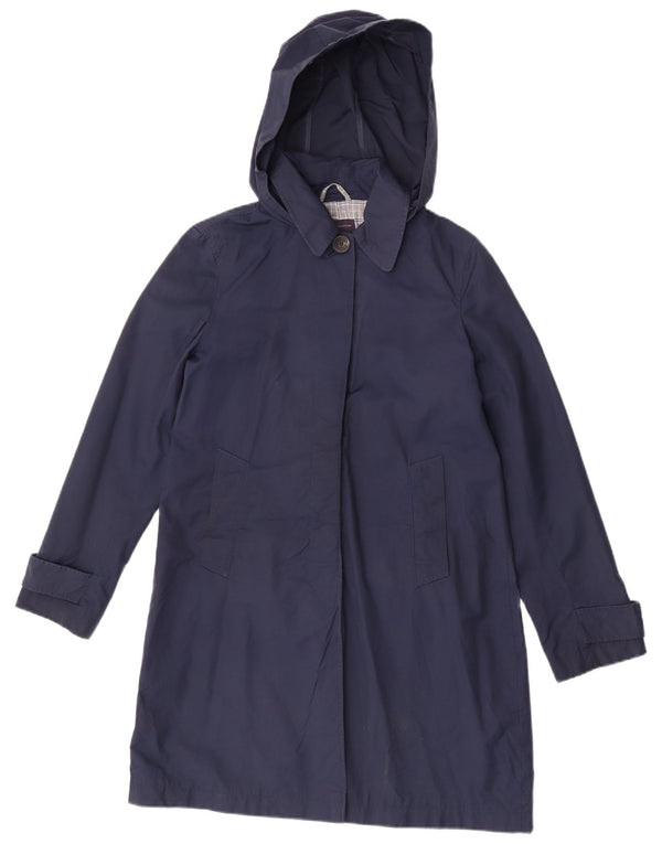 Marks & Spencer Gabardina con capucha para mujer UK 8 Small Algodón azul marino