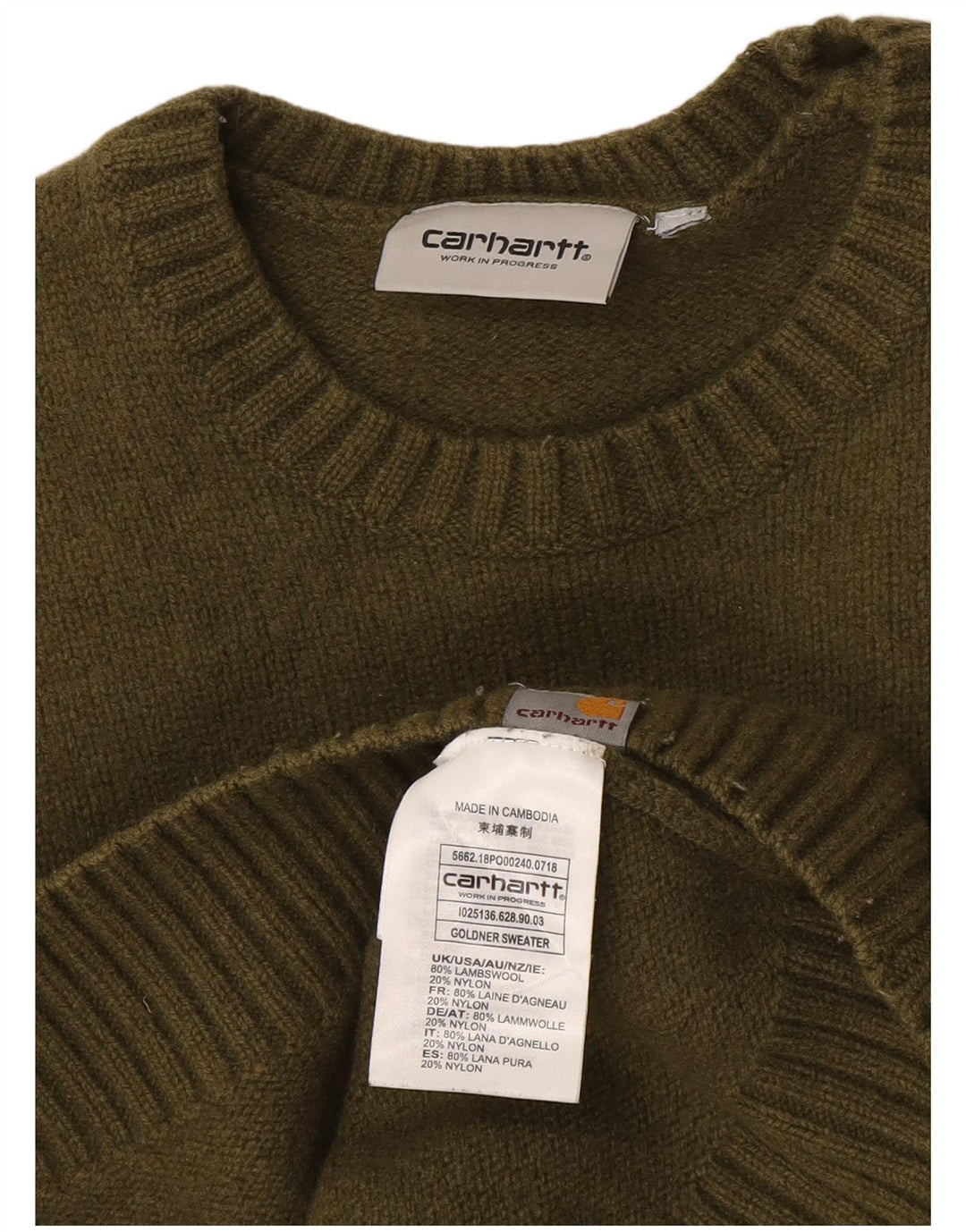 CARHARTT Jersey De Cuello Redondo Para Hombre Pequeño Multicolor Colorblock
