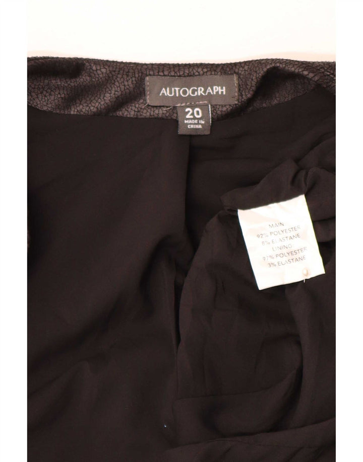 Marks & Spencer Chaqueta Americana Abierta Autograph para Mujer UK 20 2XL Negro