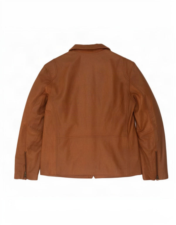 TCM Chaqueta motera de cuero para hombre UK 38 Marrón medio