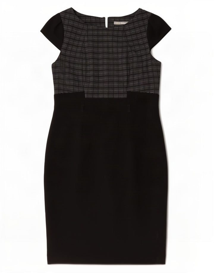 Marks & Spencer Vestido tubo para mujer UK 44 Mediano Poliéster a cuadros negros