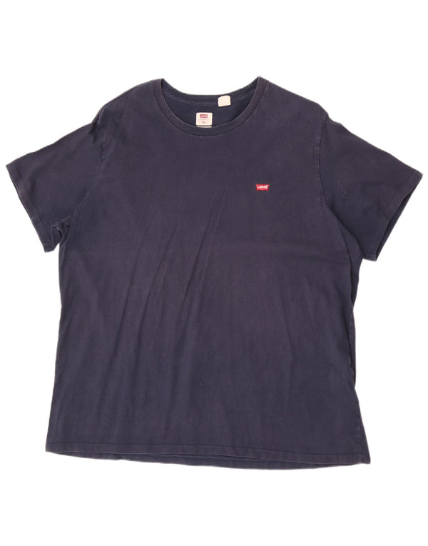Levi's Camiseta estándar para hombre Top 2XL Azul marino Algodón