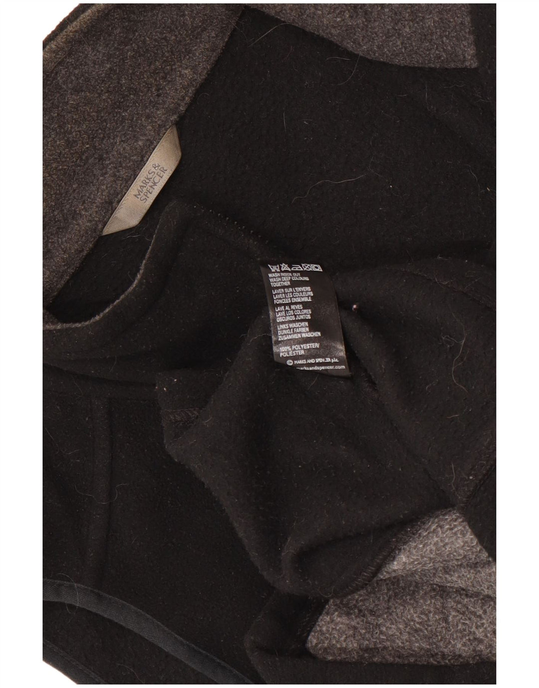 Marks & Spencer Chaleco polar para mujer UK 10 Small Poliéster negro