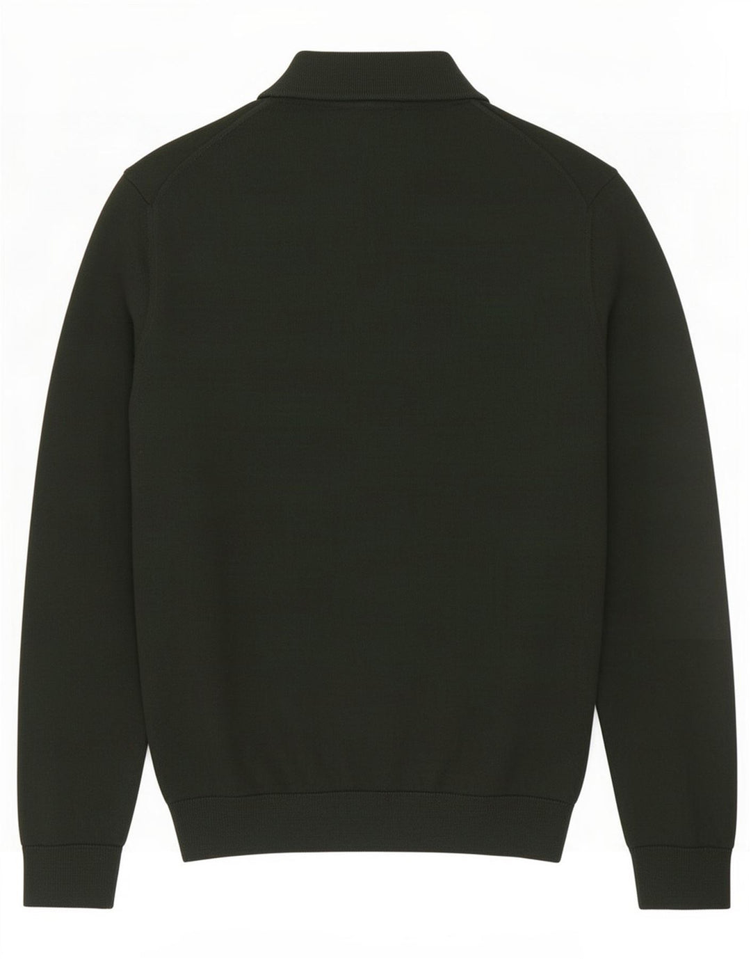 Zara Hombre Polo Neck Jumper Sweater Acrílico Verde Medio