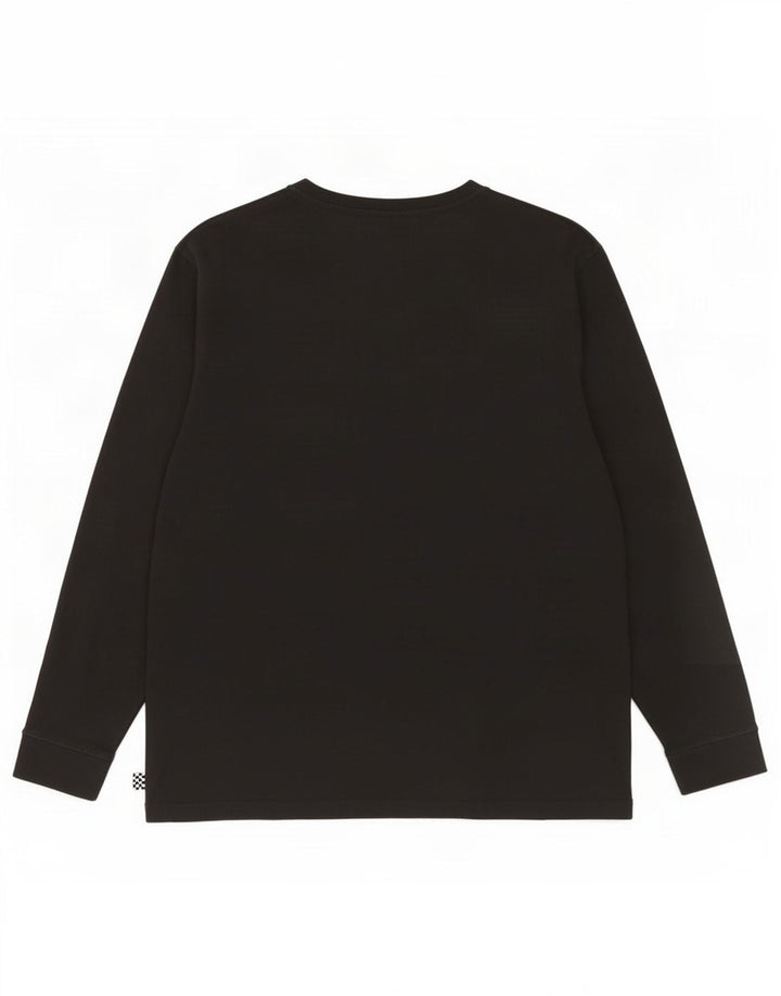 Vans Mujer Top Manga Larga UK 46 Grande Algodón Negro