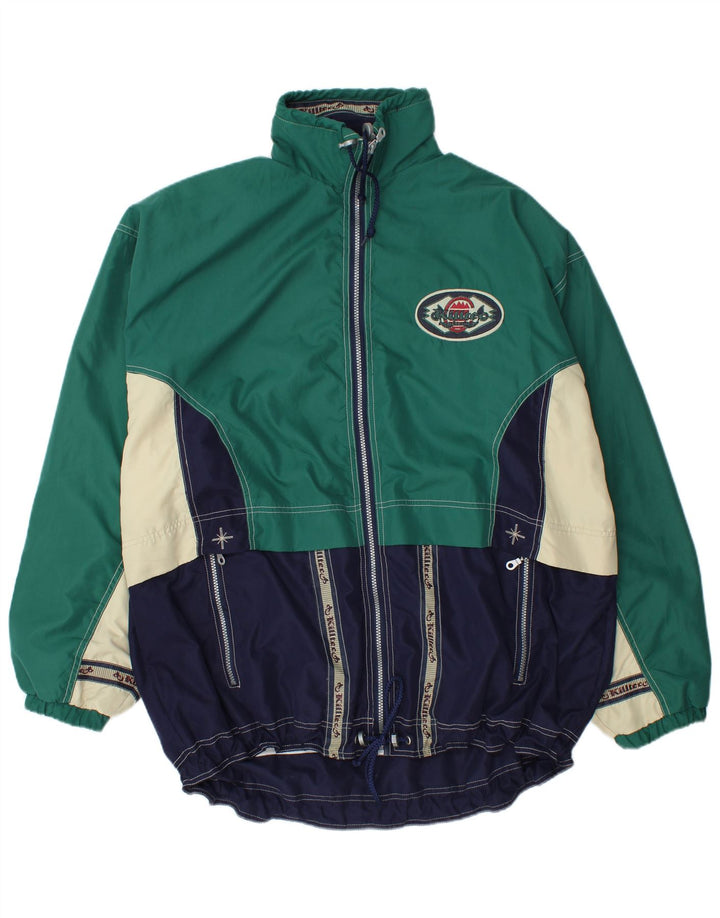 Killtec Hombre Chándal Top Chaqueta XL Verde Colorblock Poliéster
