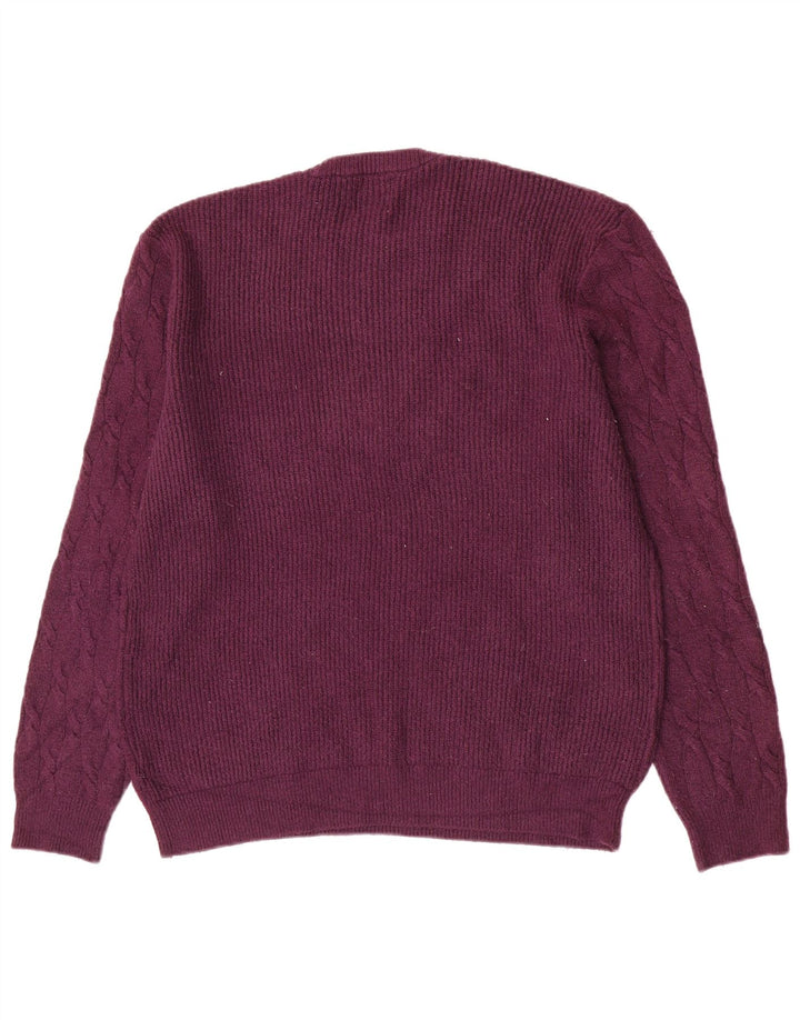 Marks & Spencer Jersey de Cuello Redondo para Hombre XL Poliamida Morado