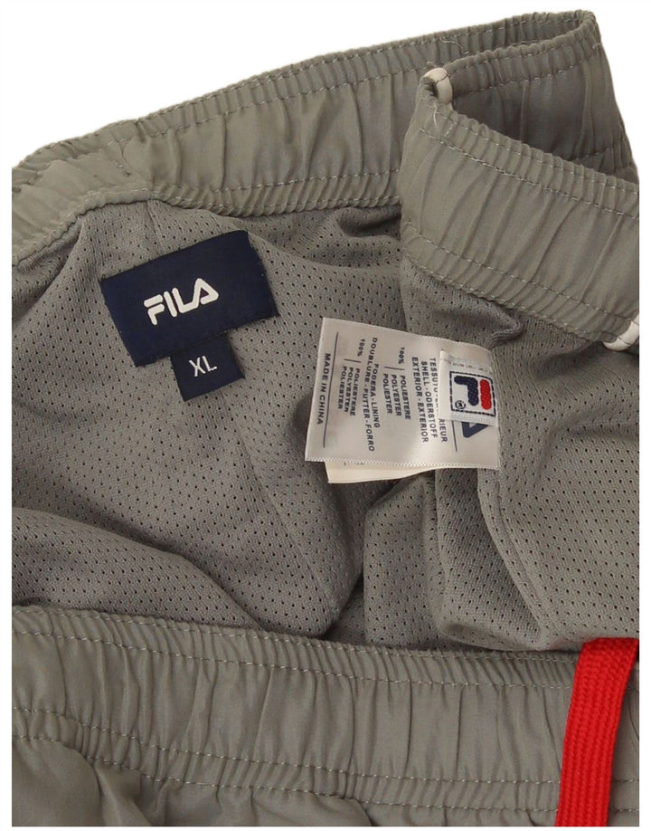 Fila Pantalones de chándal Capri gráficos para hombre XL Poliéster gris