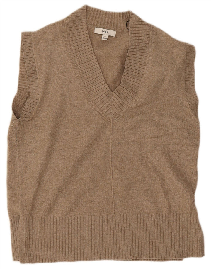 Marks & Spencer Camiseta sin mangas extragrande para mujer UK 44 Poliéster beige medio