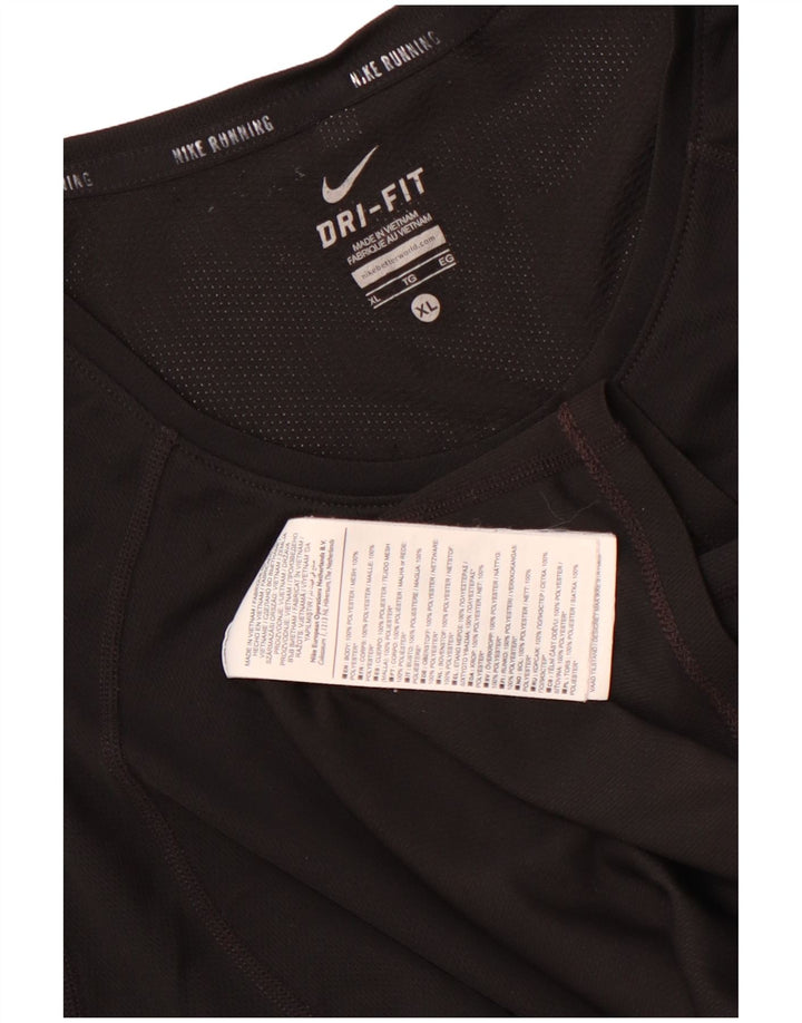 Nike Dri Fit Camiseta para Mujer UK 40 XL Poliéster Negro