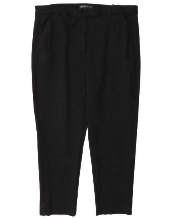 Marks & Spencer - Pantalón corto para mujer, talla 40, talla grande, W34, L24, color negro