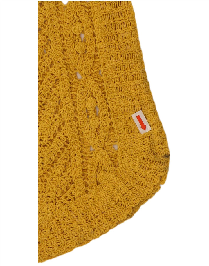 Zara Mujer Crop Crochet Chaleco Top Reino Unido 12 Medio Amarillo