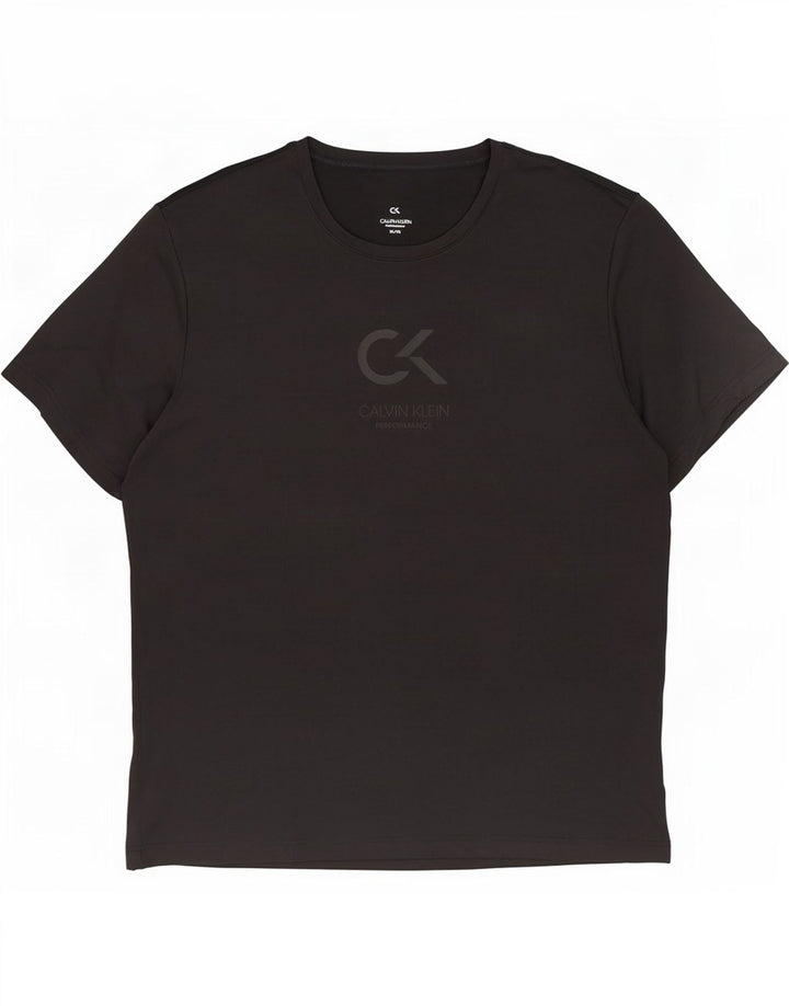 Calvin Klein Camiseta gráfica para hombre Top XL Poliéster negro