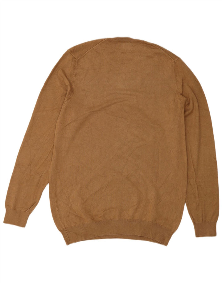 Zara Hombre Jersey Cuello Redondo Jersey Small Marrón Viscosa