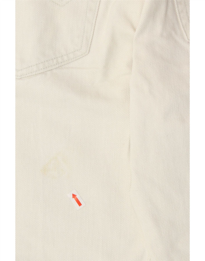 COTTON BELT Womens Straight Jeans W27 L29 White Cotton Vintage Cotton Belt and Second-Hand Cotton Belt from Messina Hembry 