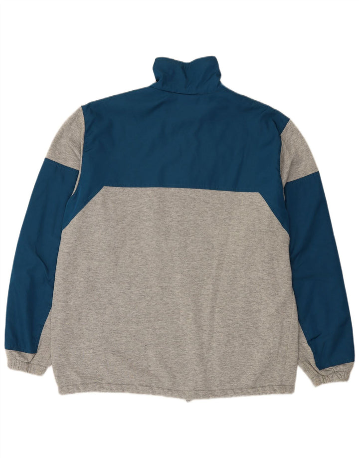 Aesse Hombre Sudadera Con Cremallera En El Cuello Jumper Large Gris Colorblock