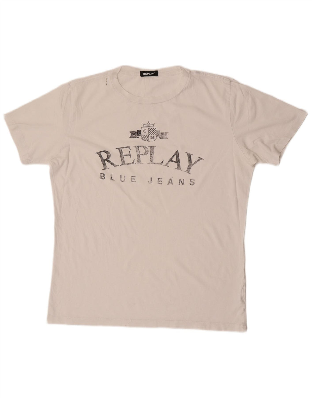Replay - Camiseta gráfica para hombre, talla grande, color blanco