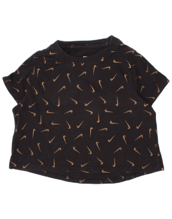 Nike Camiseta gráfica para niña 8-9 años pequeña, color negro con lunares